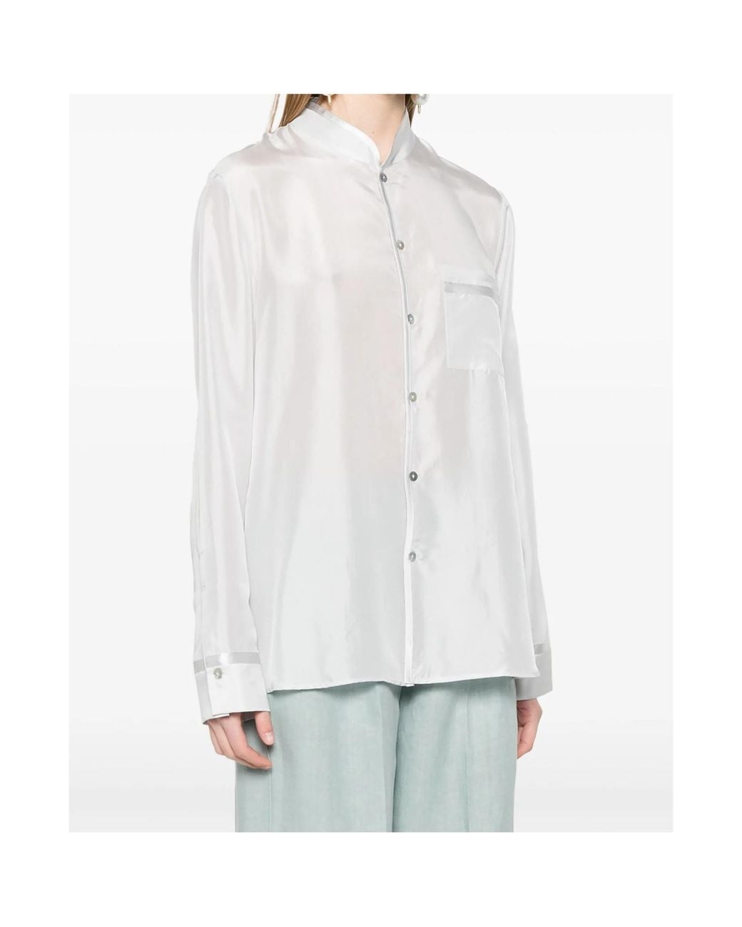Forte_forte White Habotai Shirt