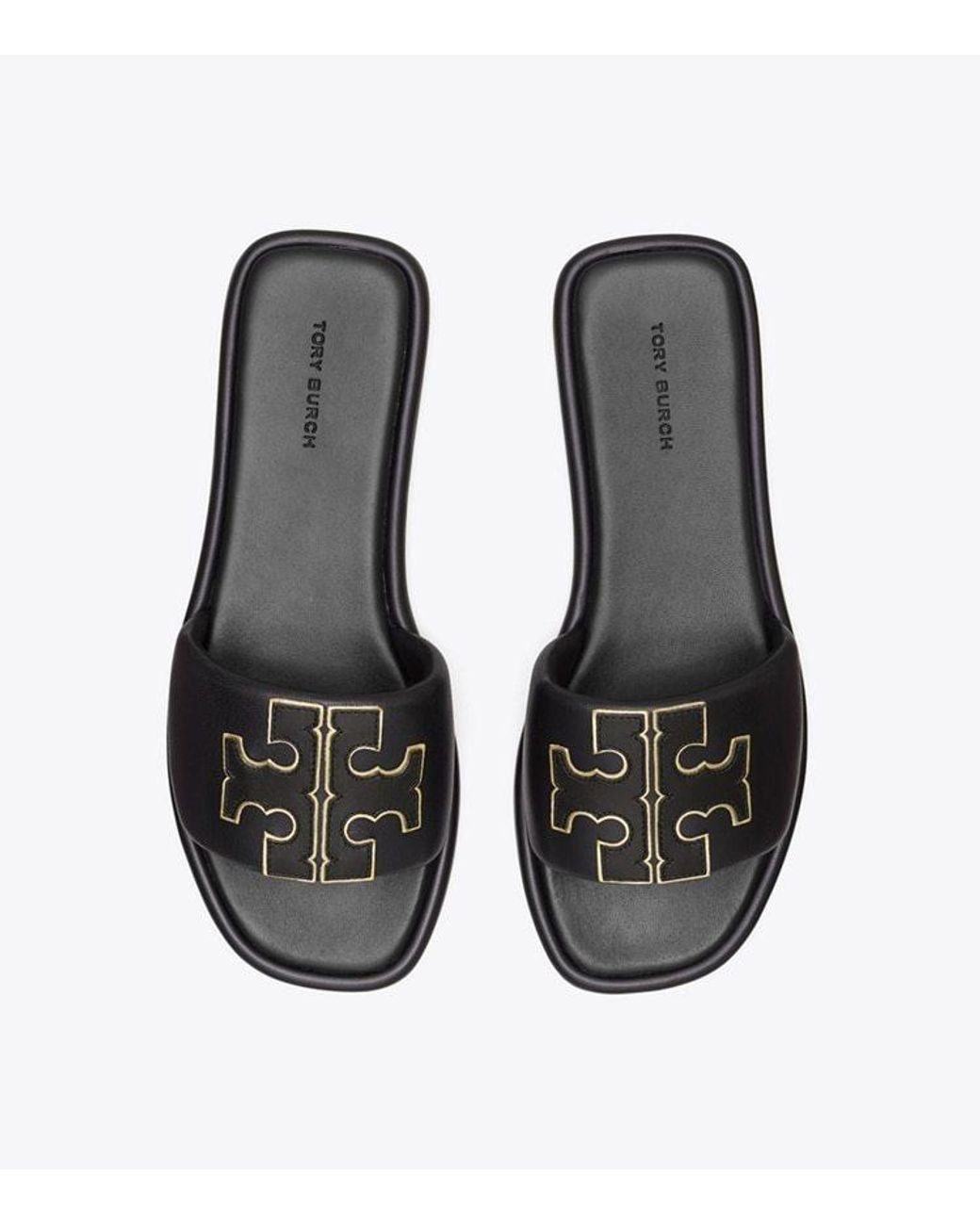Tory Burch White Double T Sport Slide Flip-Flops
