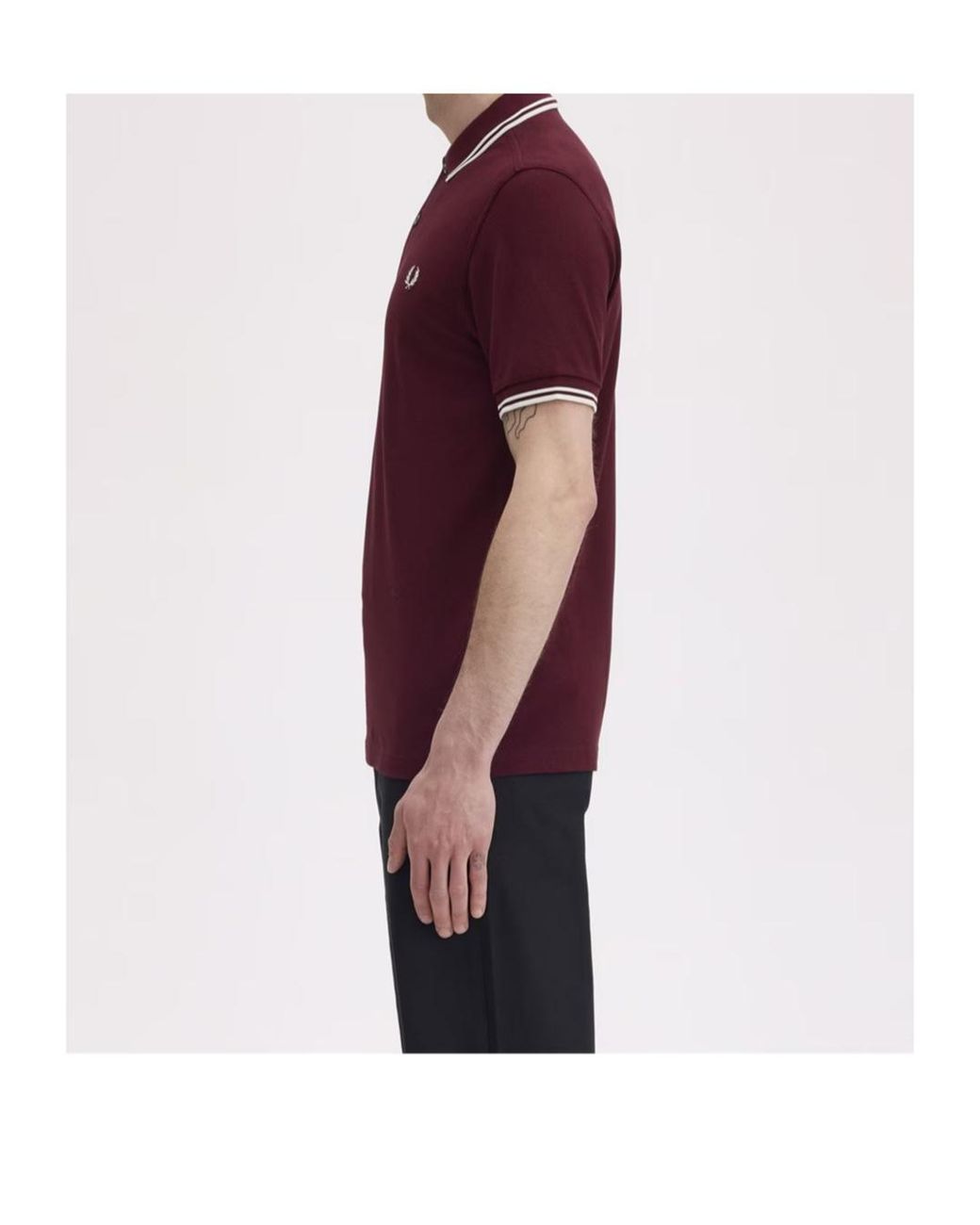 Fred Perry Red Short Sleeve Twin Tipped Polo Shirt for men
