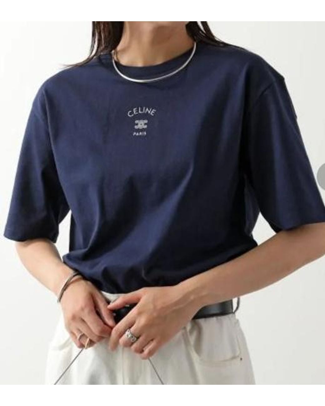 Céline Blue Loose T-Shirt