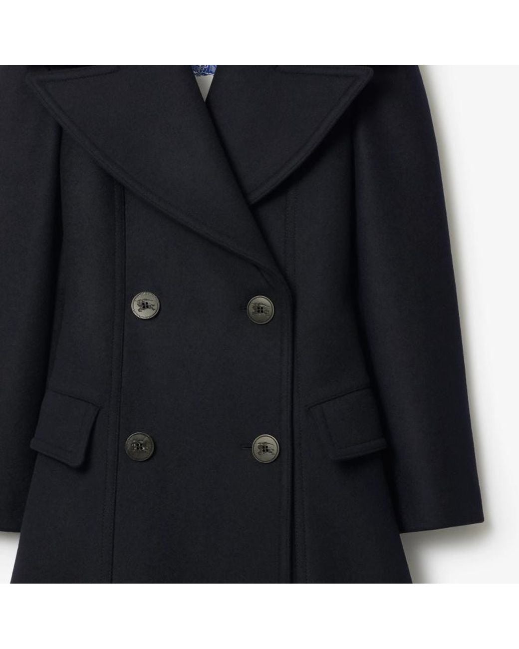 Burberry Black Wool Tailored Coat
