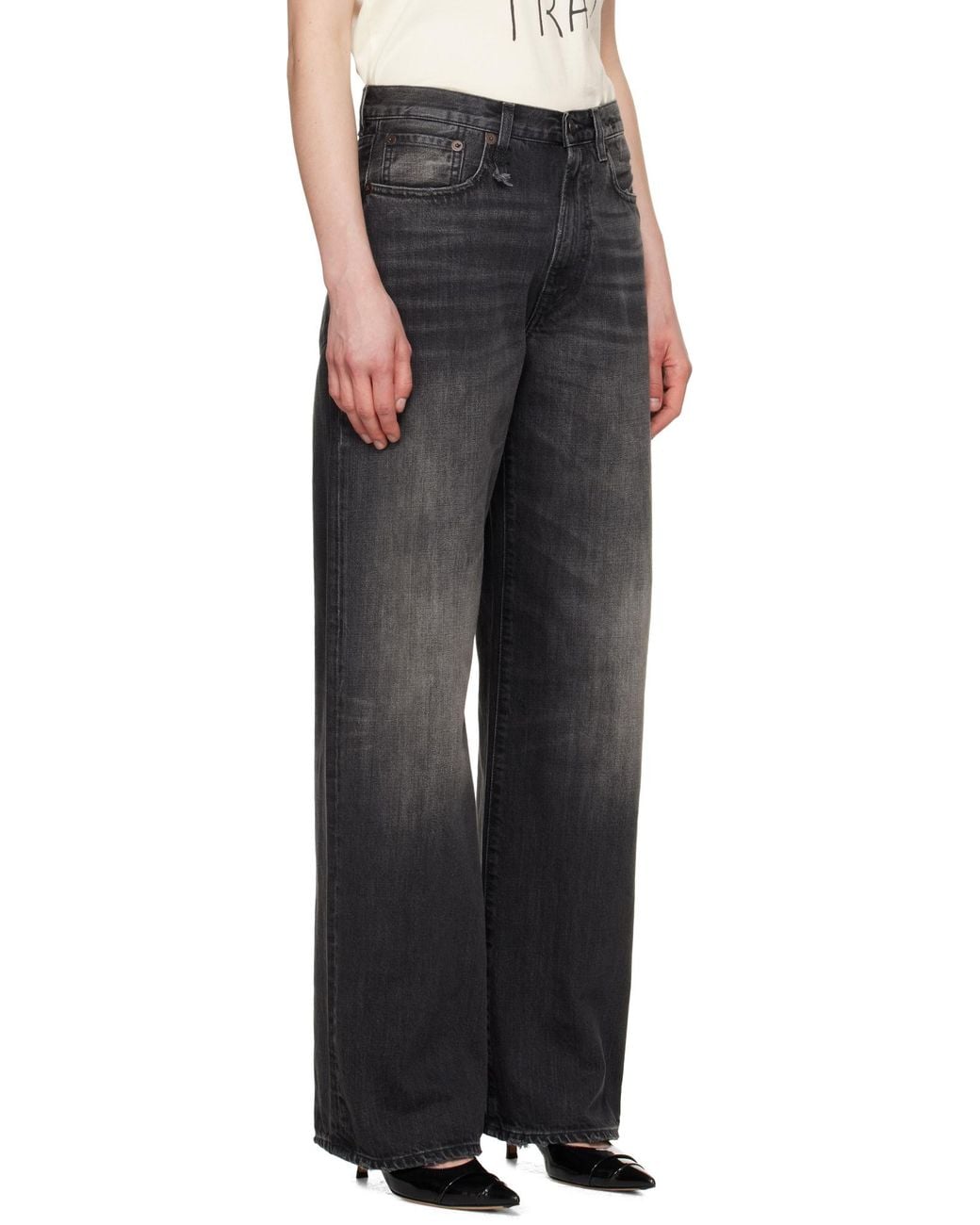R13 Gray Baggy Jeans