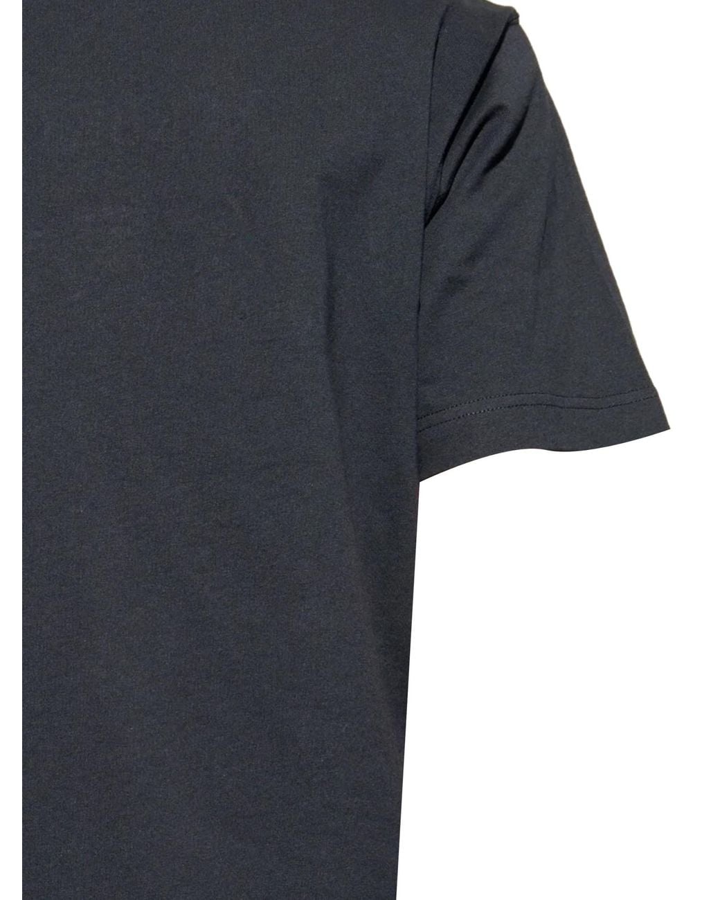 Burberry Black T-Shirt With Embroidered Logo for men