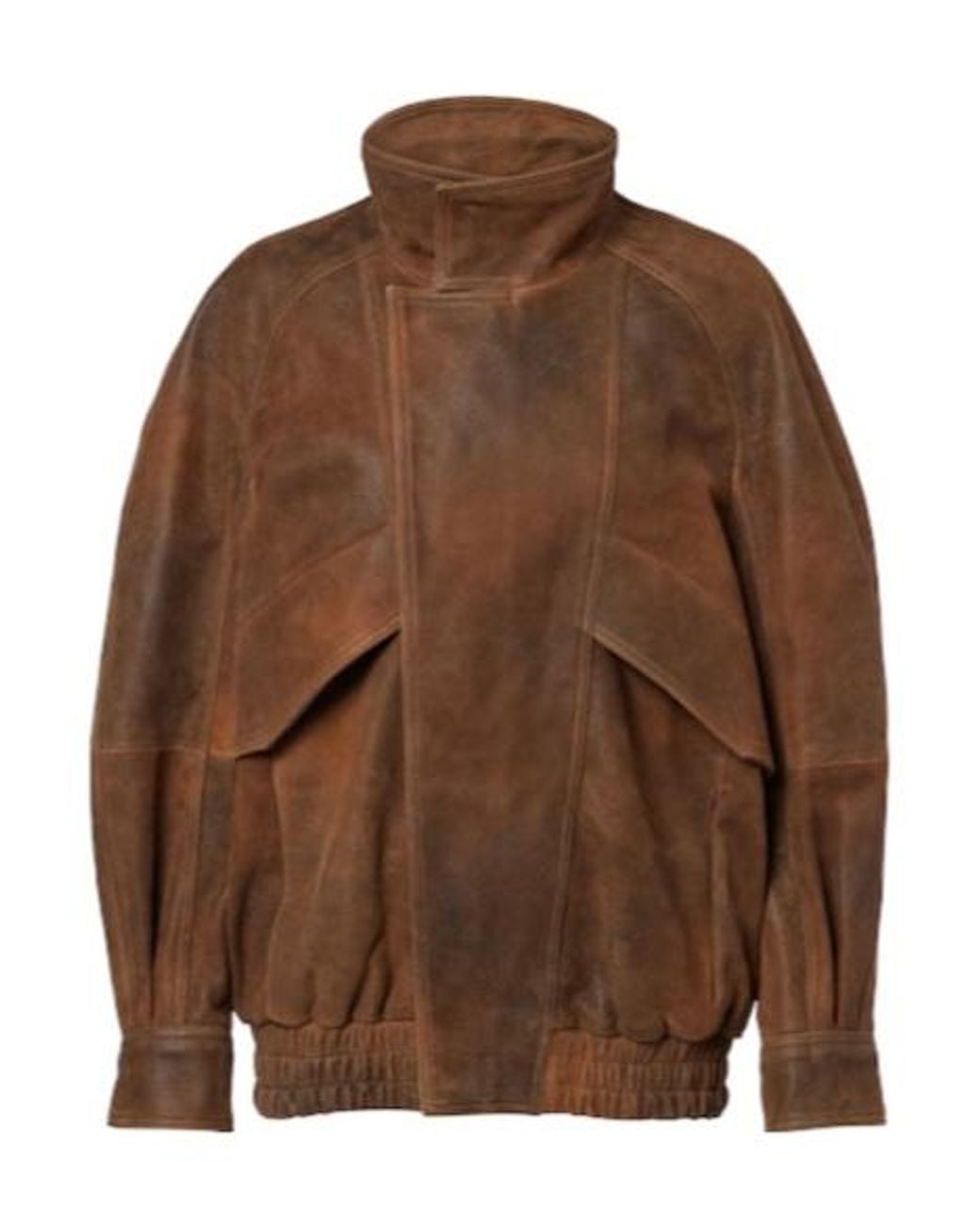 Nour Hammour Brown Ariste Leather Jacket