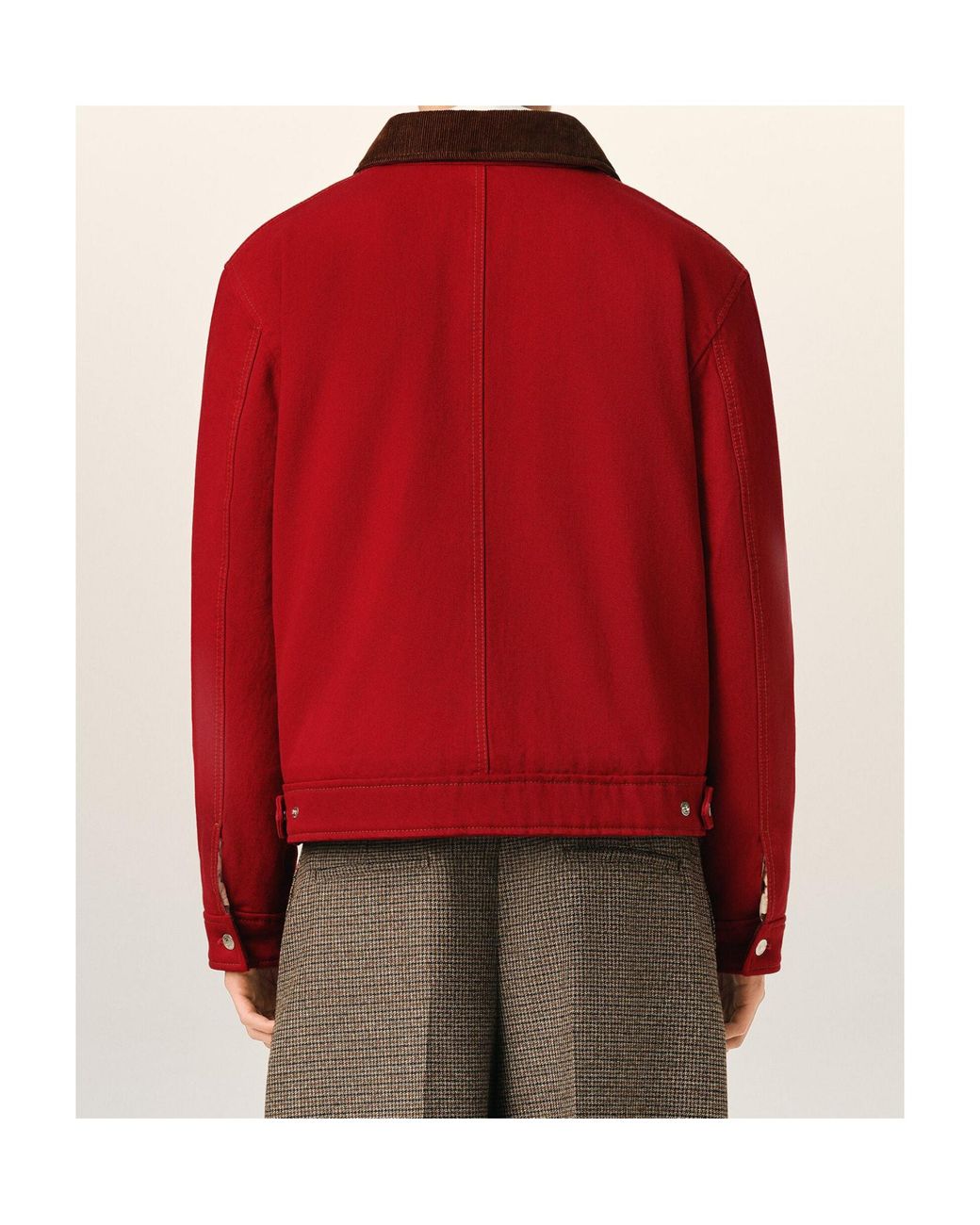AMI Red Ami Ami De Coeur Zipped Jacket for men