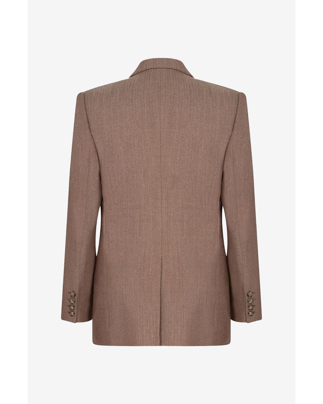 Stella McCartney Brown Single-Breasted Tailored Blazer