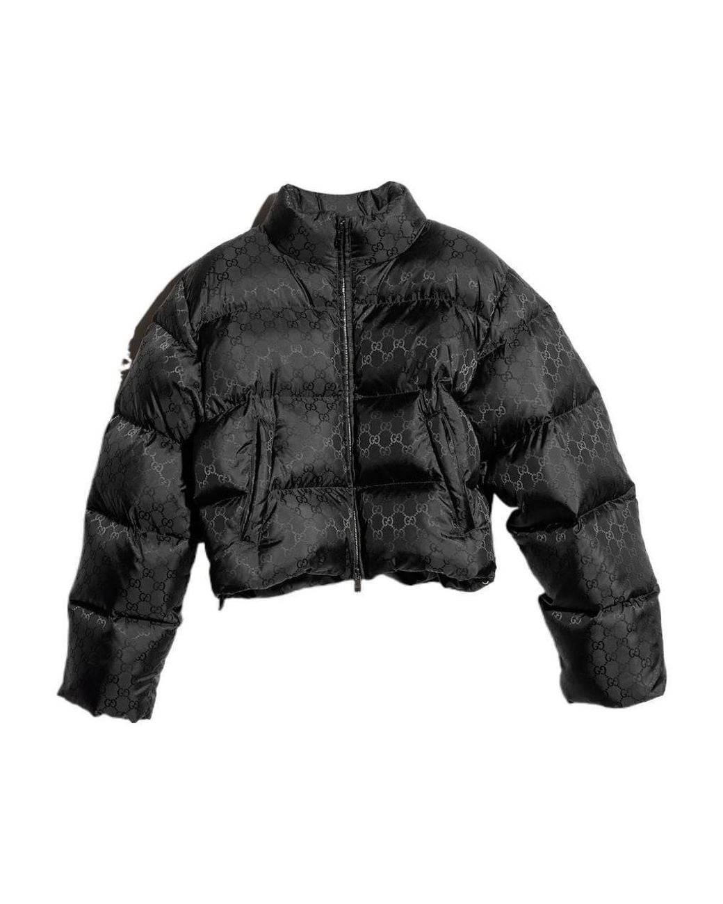 Gucci Black Gg Regular-Fit Padded Jacket