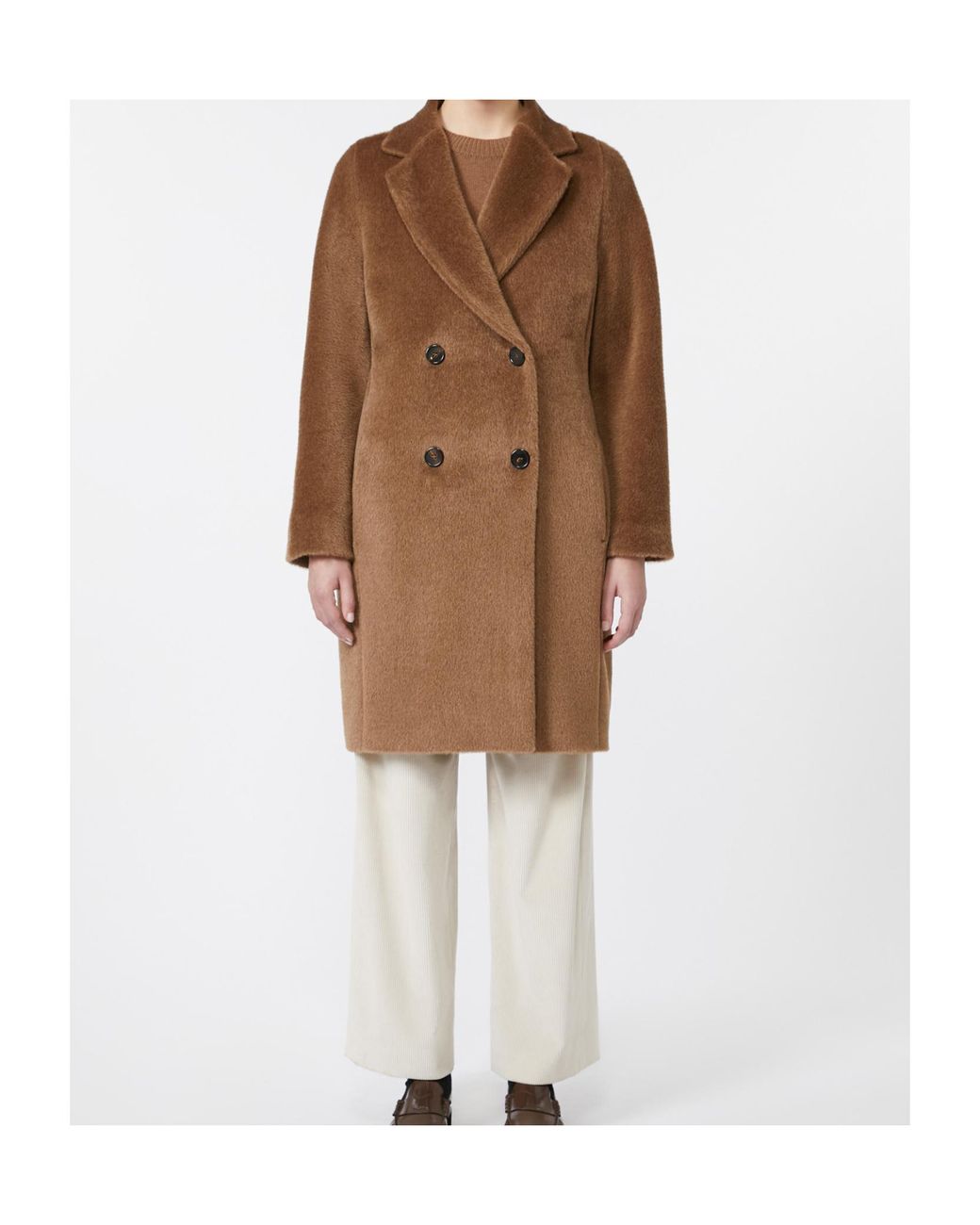Max Mara Brown 'S Roseto Double Breasted Coat