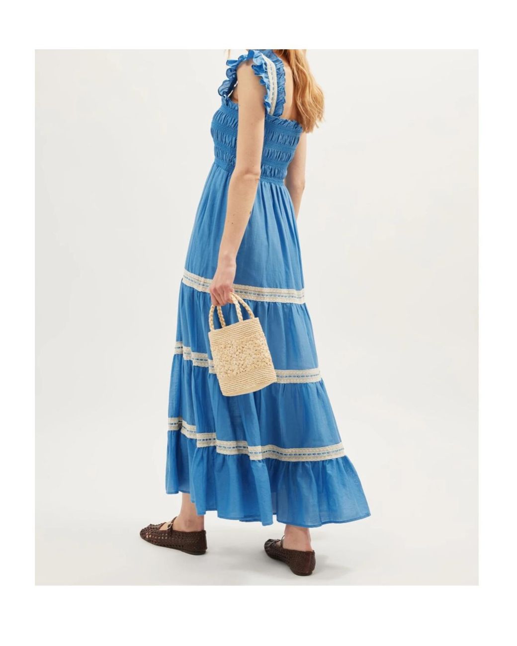 Rixo Blue Aubrie Boho Dress