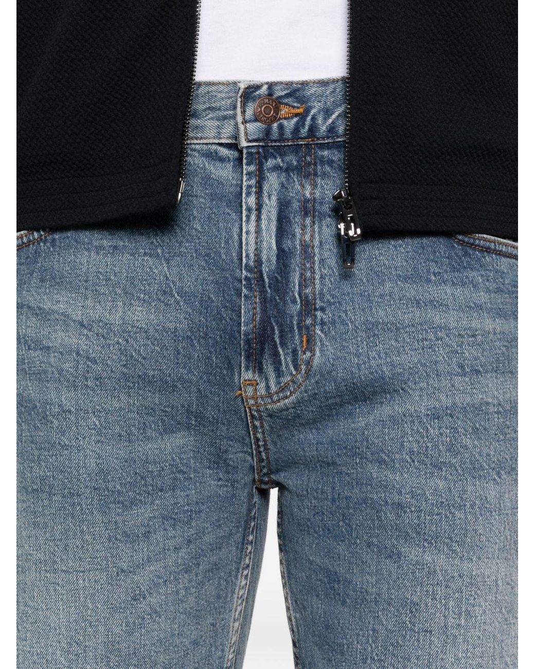Emporio Armani Blue Five-Pocket Jeans for men