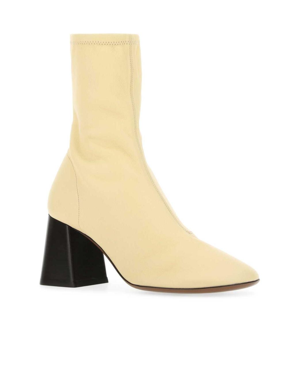 Neous Natural High Block Heel Sock Style Boots