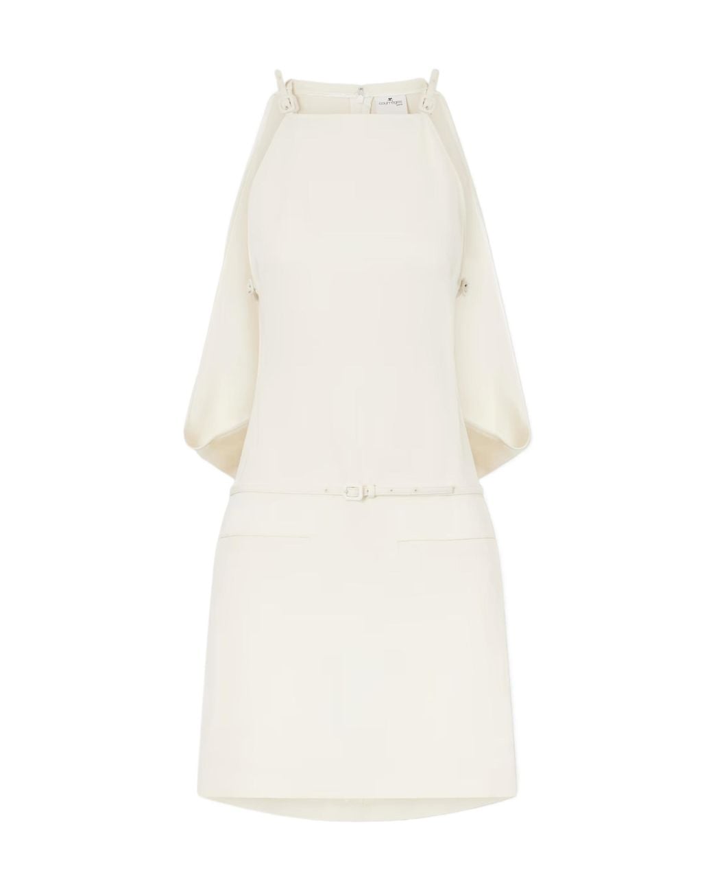 Courreges White Belted Mini Dress