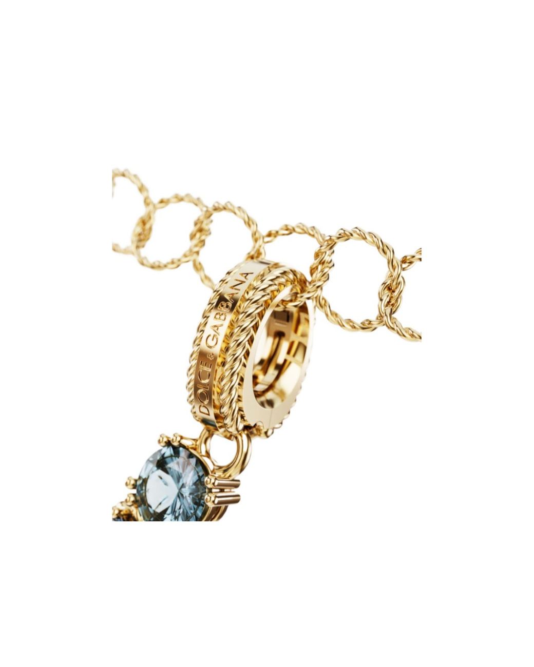 Dolce & Gabbana Metallic Alphabet K 18Kt Multi-Stone Pendant
