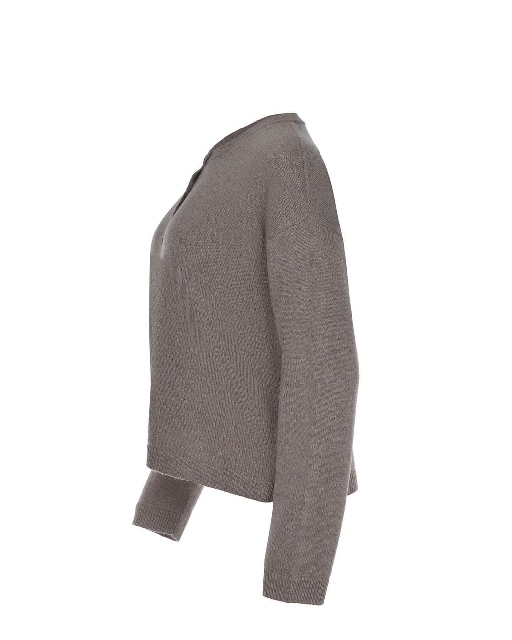 Max Mara Gray S Henley Knitted Sweater