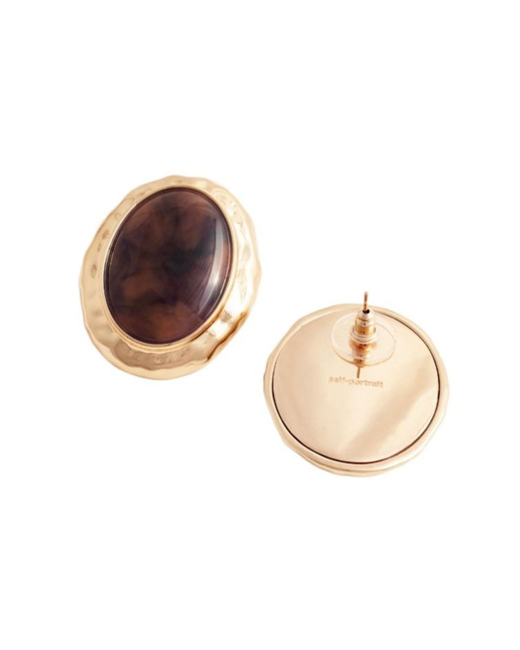 Self-Portrait Multicolor Hammered Earrings