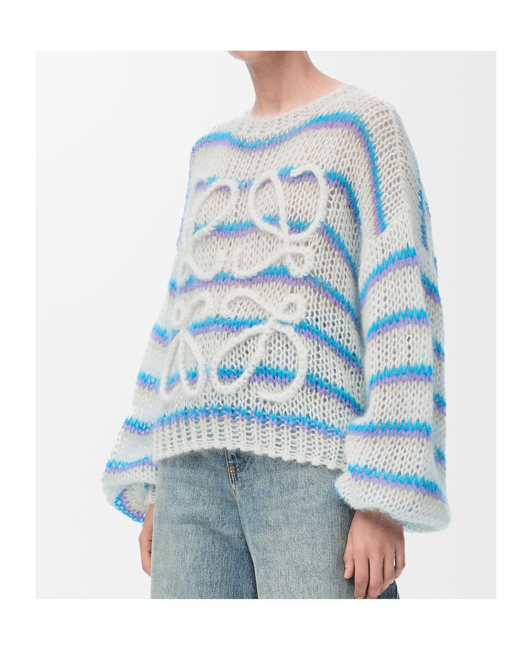 Loewe Blue Anagram Knitted Jumper