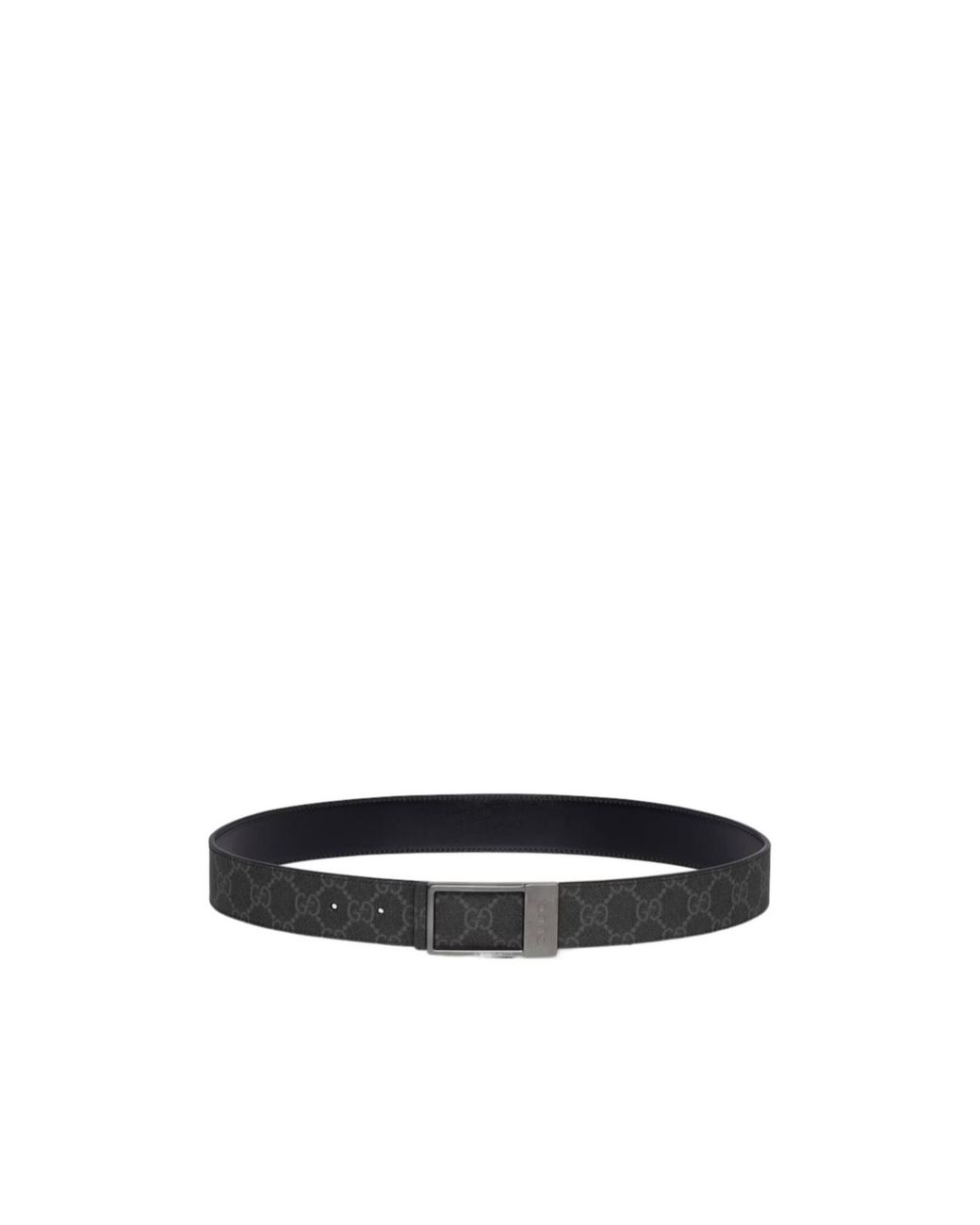 Gucci White Monogrammed Square Buckled Belt for men