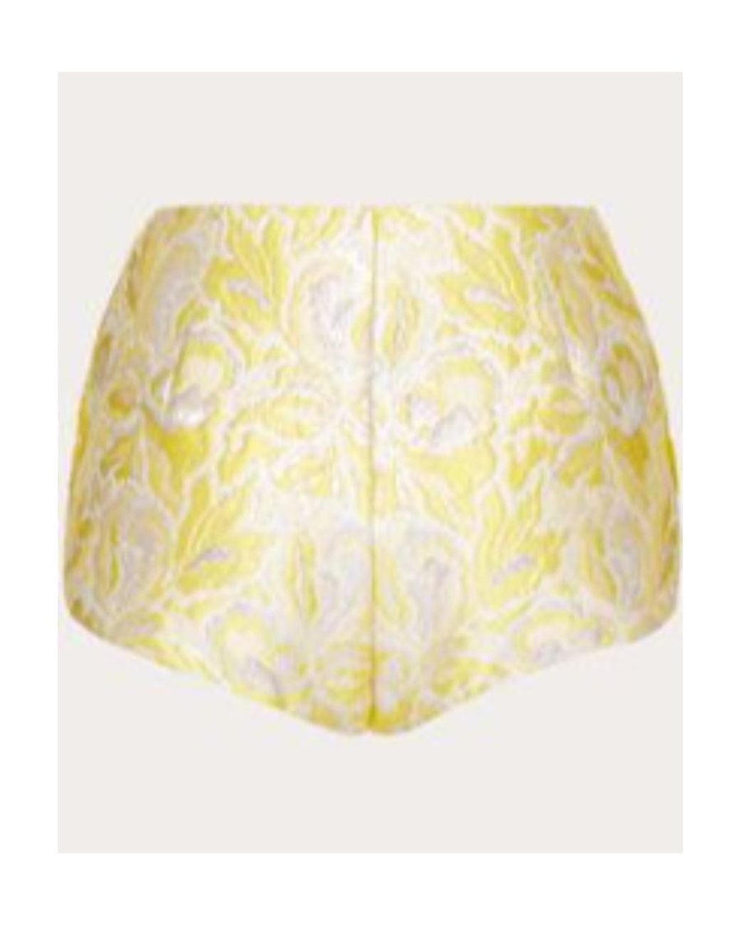 Valentino Yellow Iris Patterned Shorts