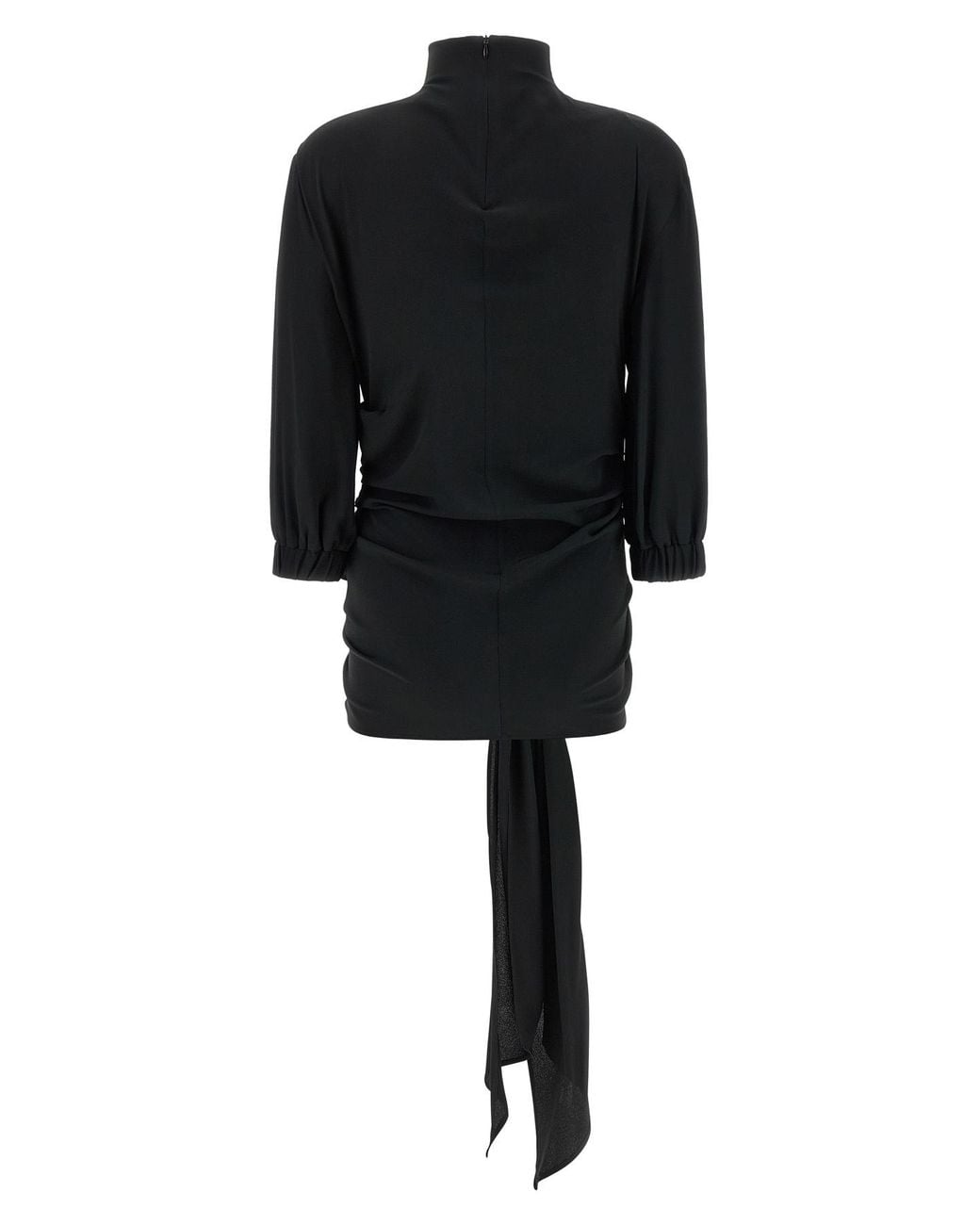 The Attico Black Waistbanded Blouse