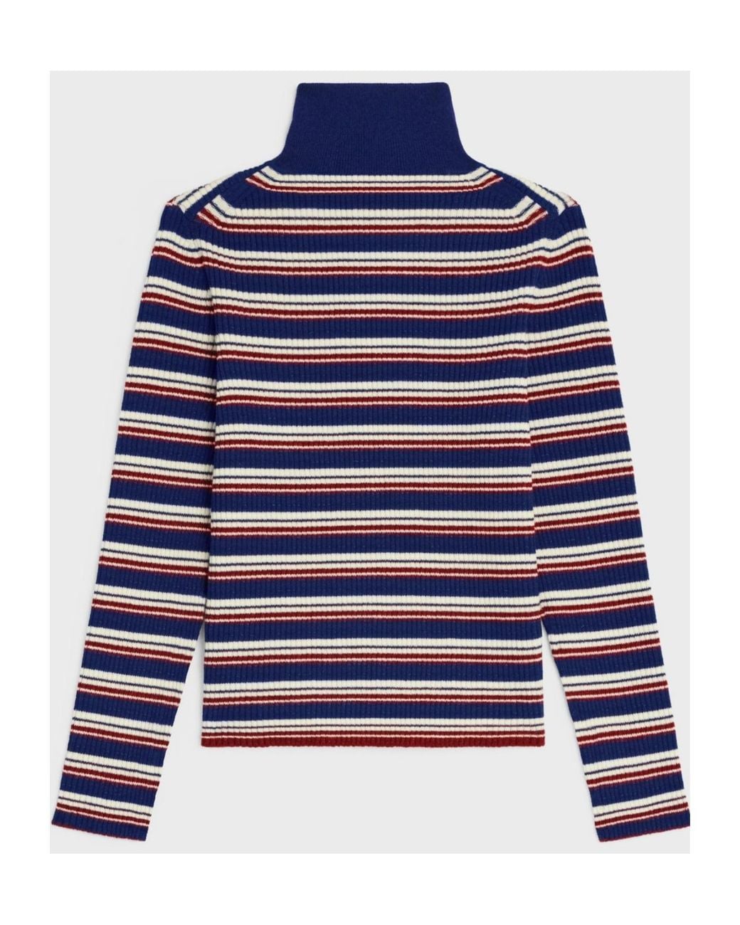 Céline Blue Turtleneck Sweater