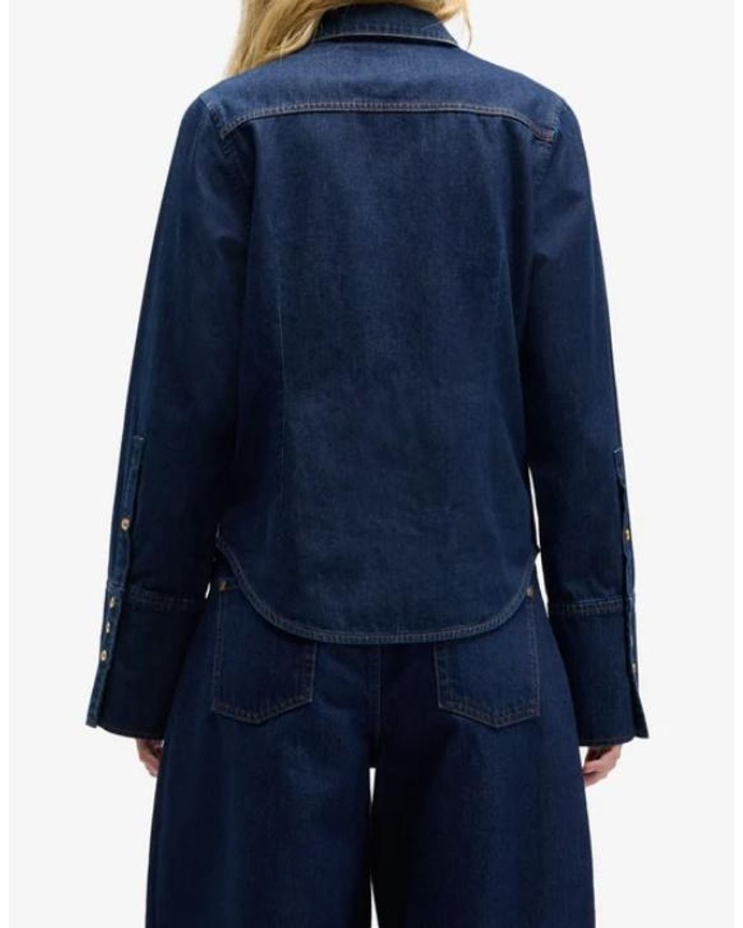 7 For All Mankind Blue Button Shirt
