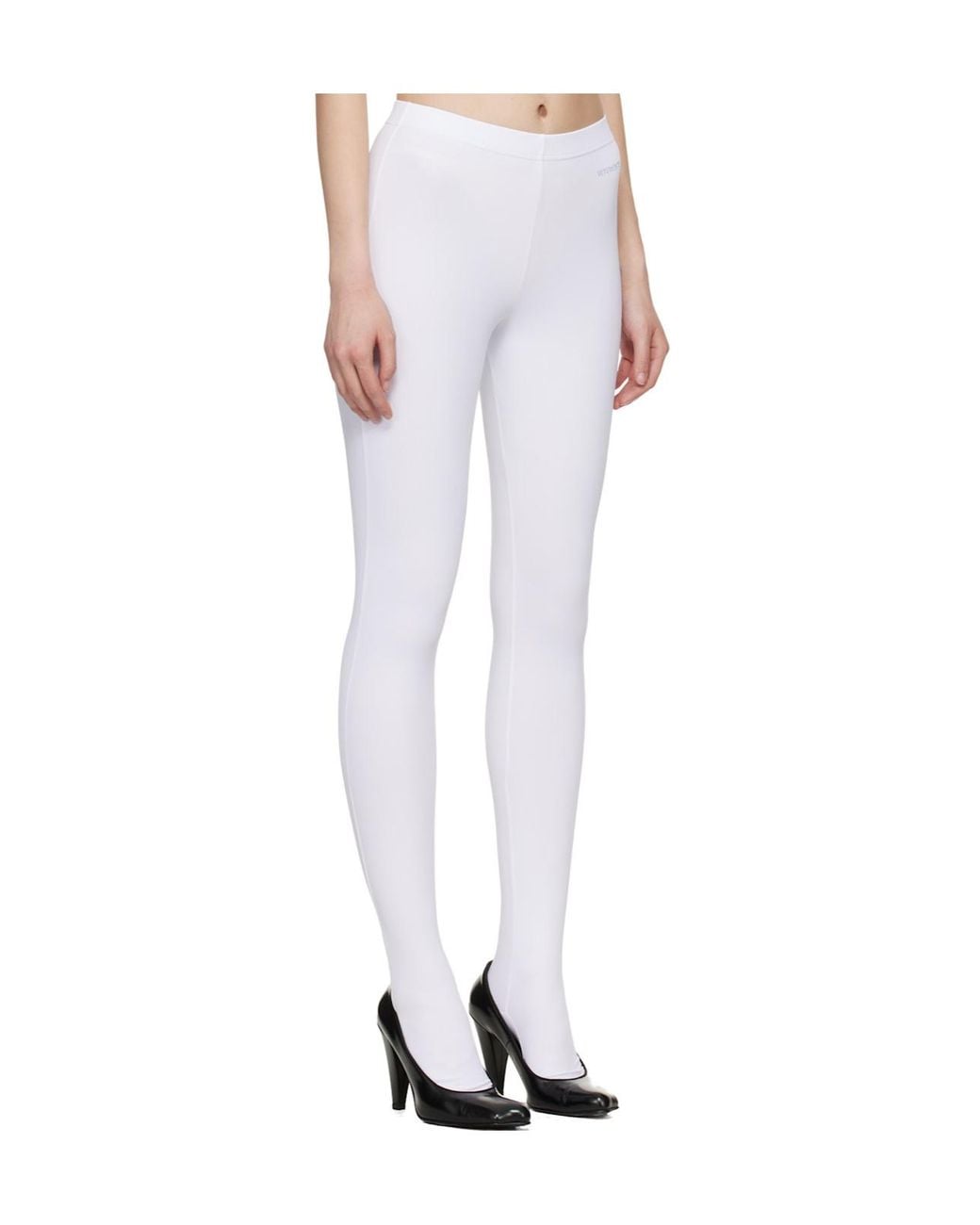 Vetements White Push-Up Elastic Waist Leggings