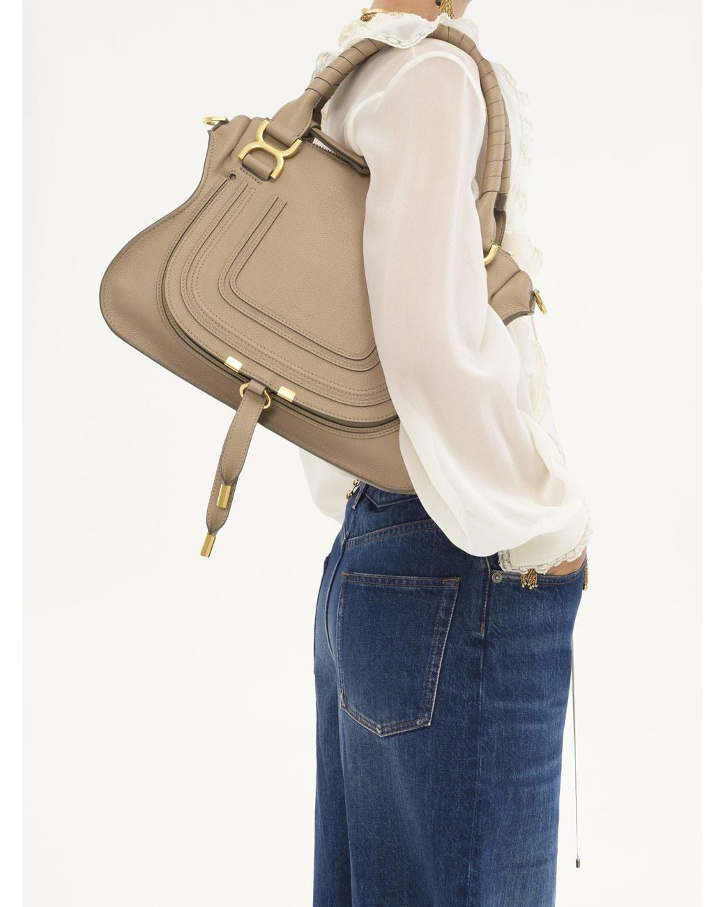 Chloé Natural Chloé Marcie Medium Tote Bag