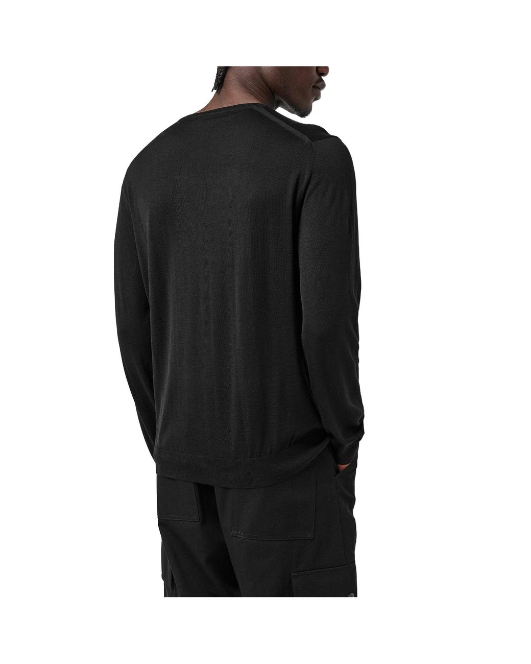 Prada Black Crew-Neck Long-Sleeve Knit Sweater for men