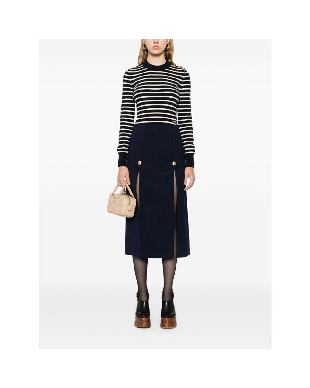 AMI Black Round-Neck Knitwear