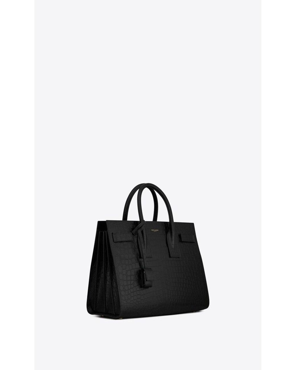 Saint Laurent Black Sac De Jour Tote Bag