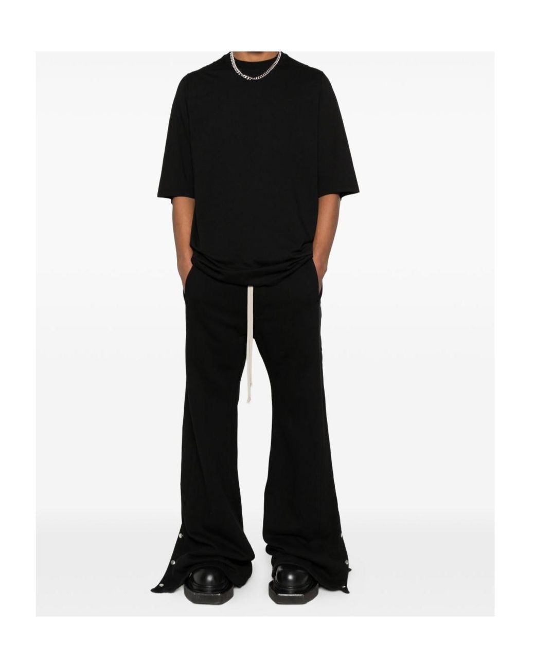 Rick Owens Black Ss T-Shirt for men