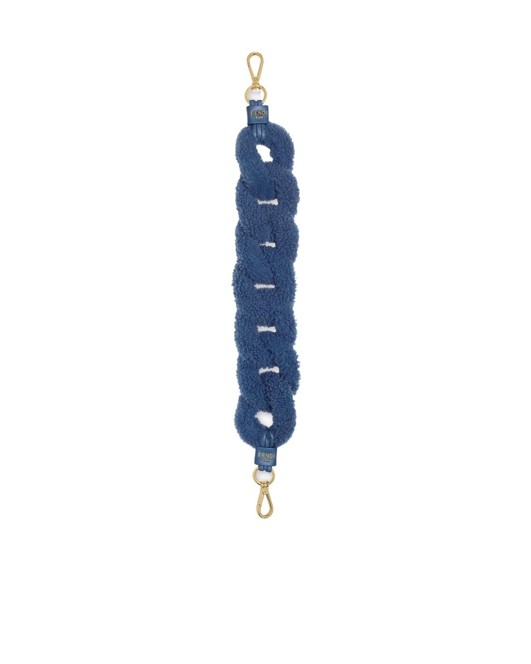 Fendi Blue Sheepskin Shoulder Strap