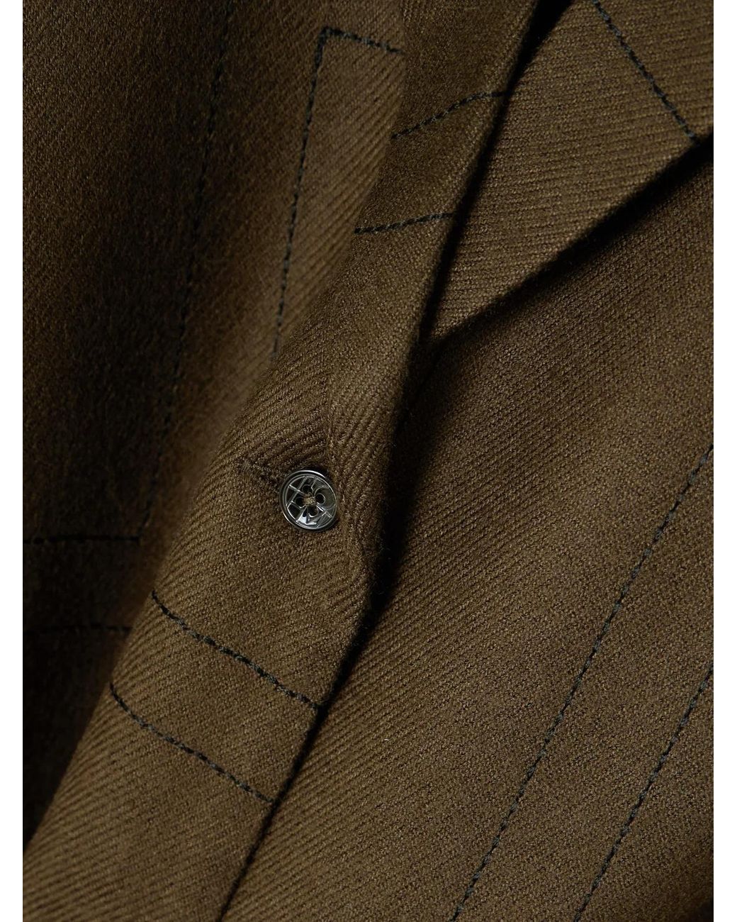 Totême Green Embroidered Modal-Twill Shirt