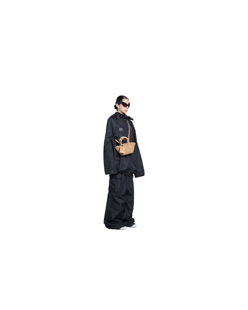 Balenciaga Natural Bistro Ultra-Small Shoulder Strap Basket Bag