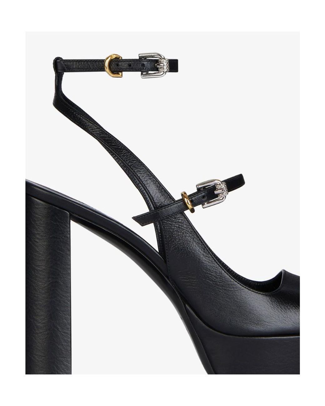 Givenchy Black Double Strapped Heeled Sandals