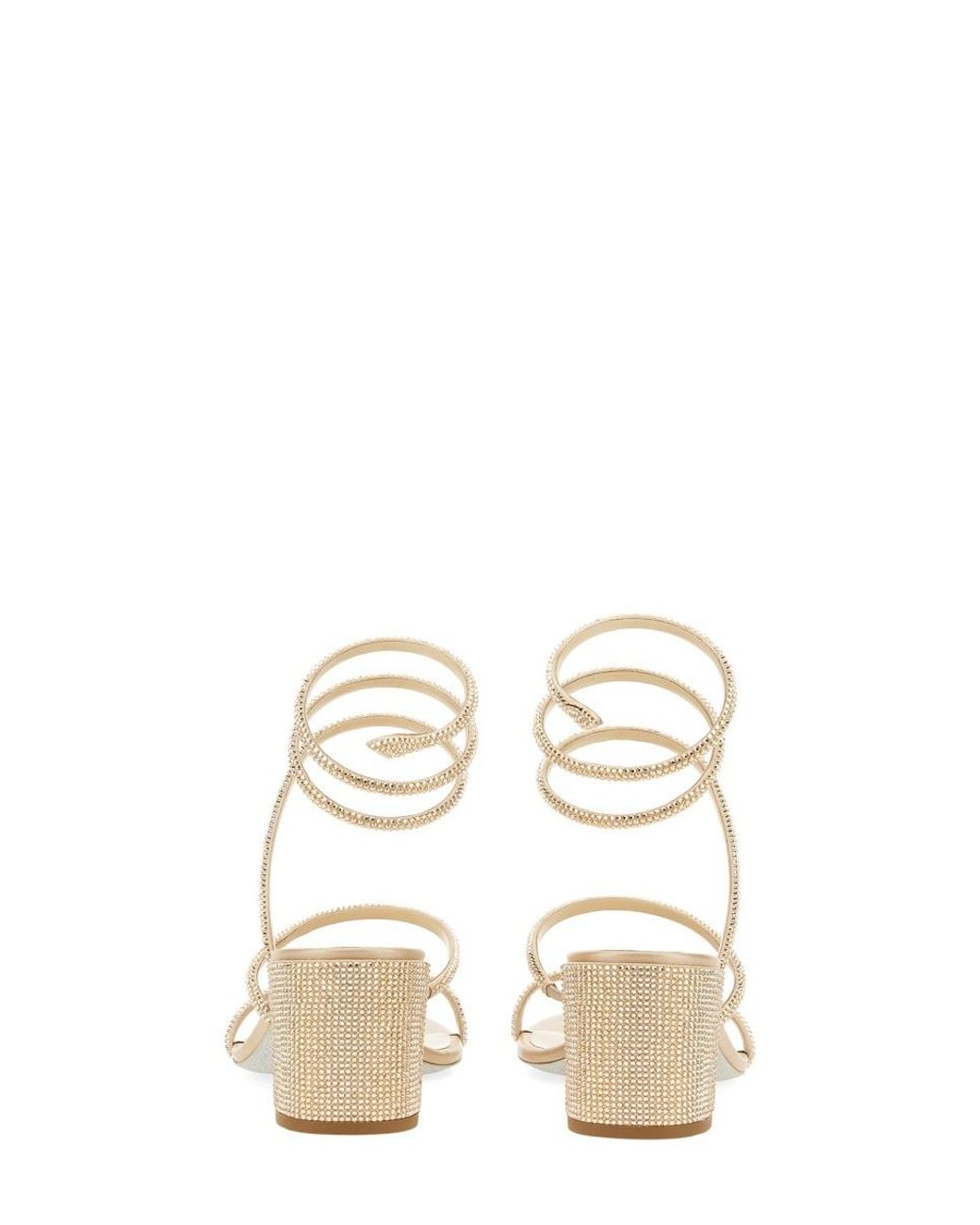 Rene Caovilla Metallic René Caovilla Cleo Ankle Strap Embellished Sandals