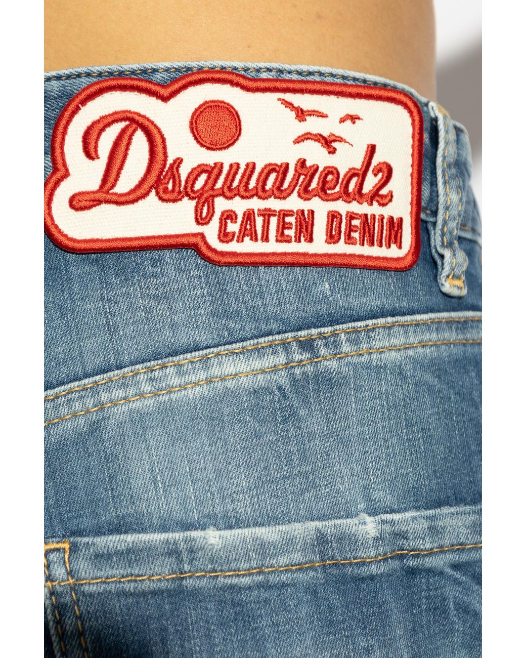DSquared² Blue Distressed Washed Jeans for men