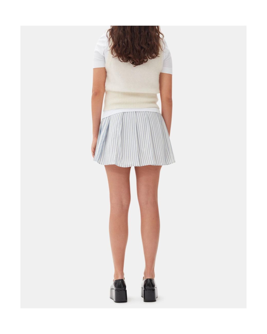 Ganni Natural Ivory Tie String Vest