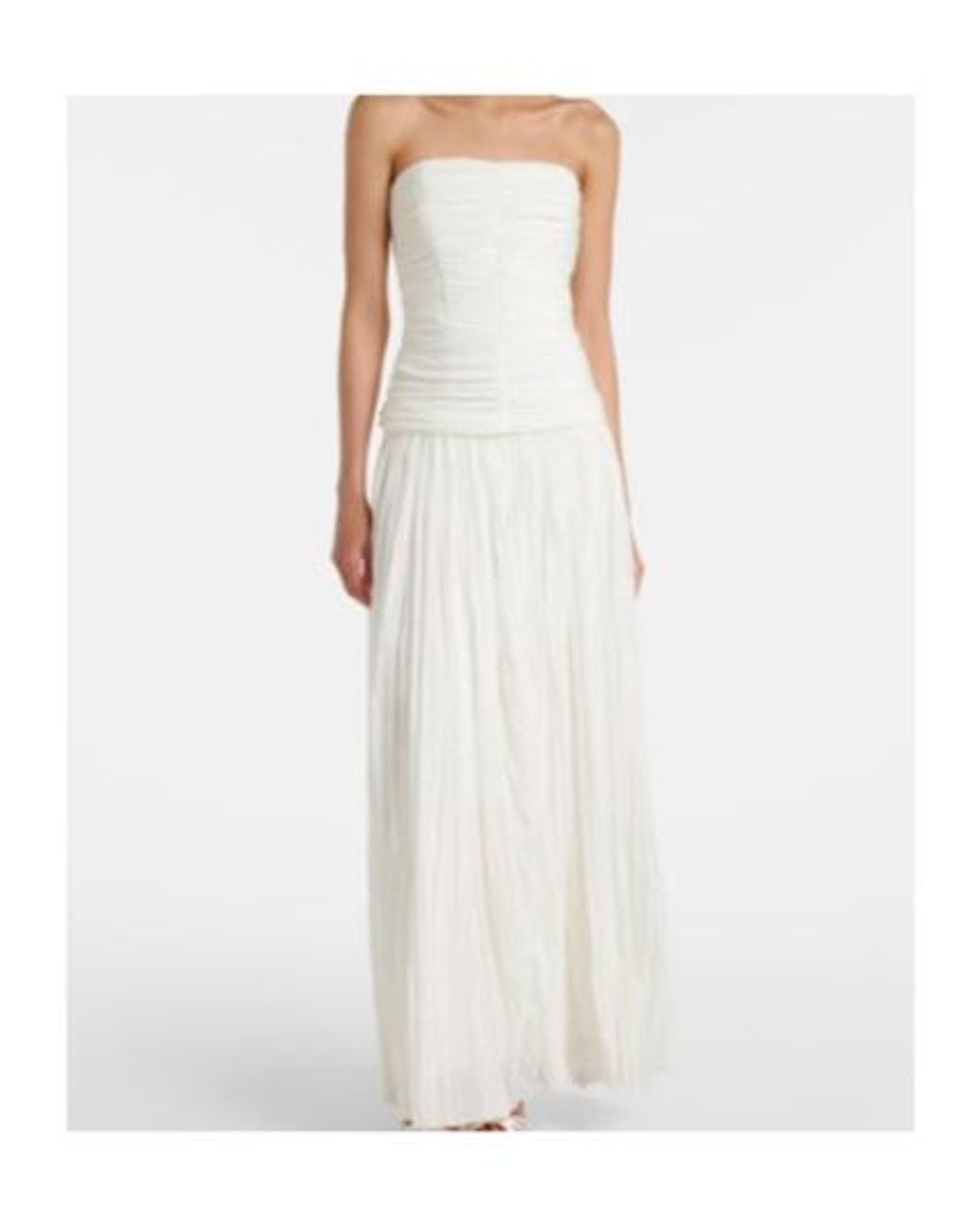Jonathan Simkhai White Danielle Jersey Bustier Gown