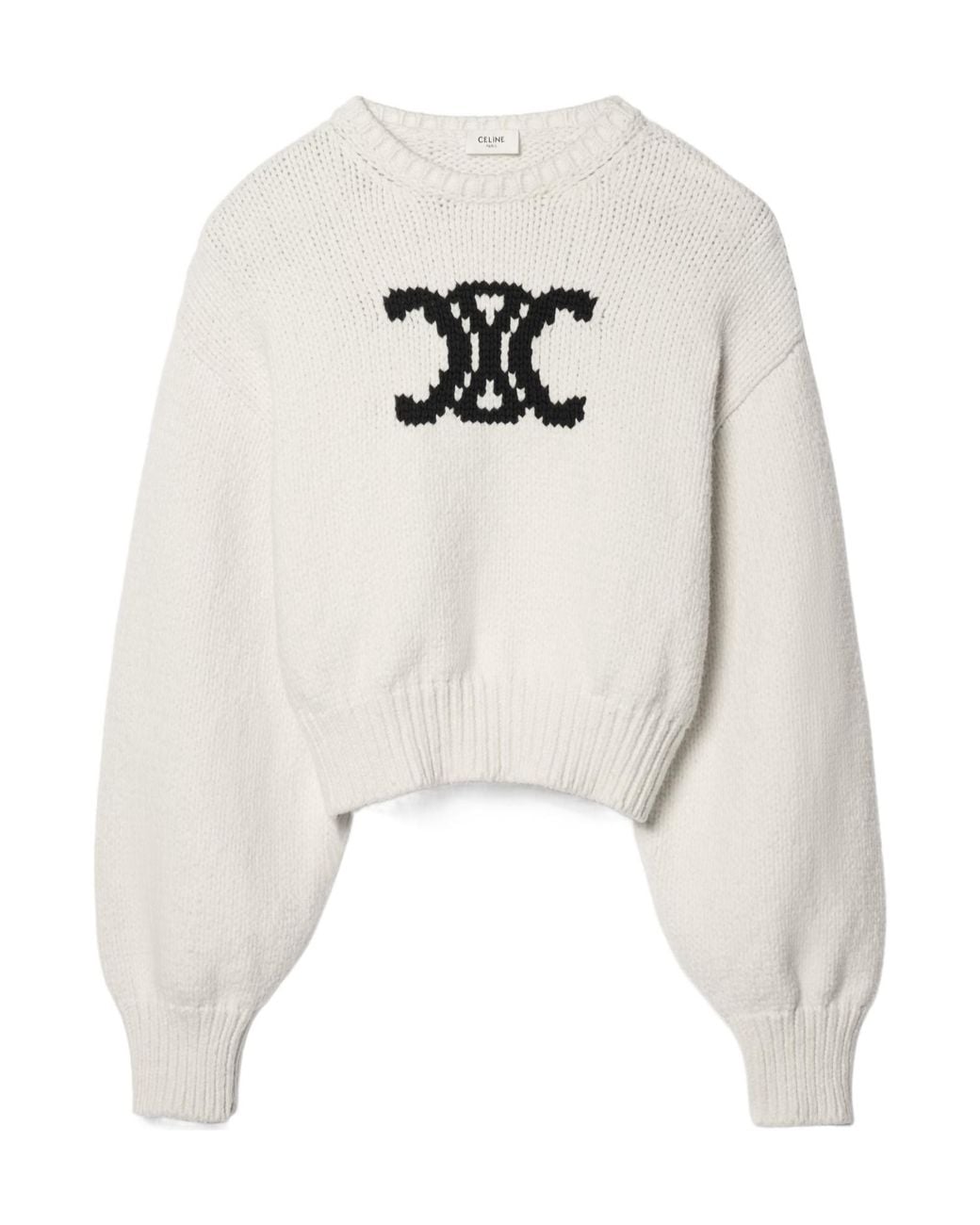 Céline White Crewneck Sweater