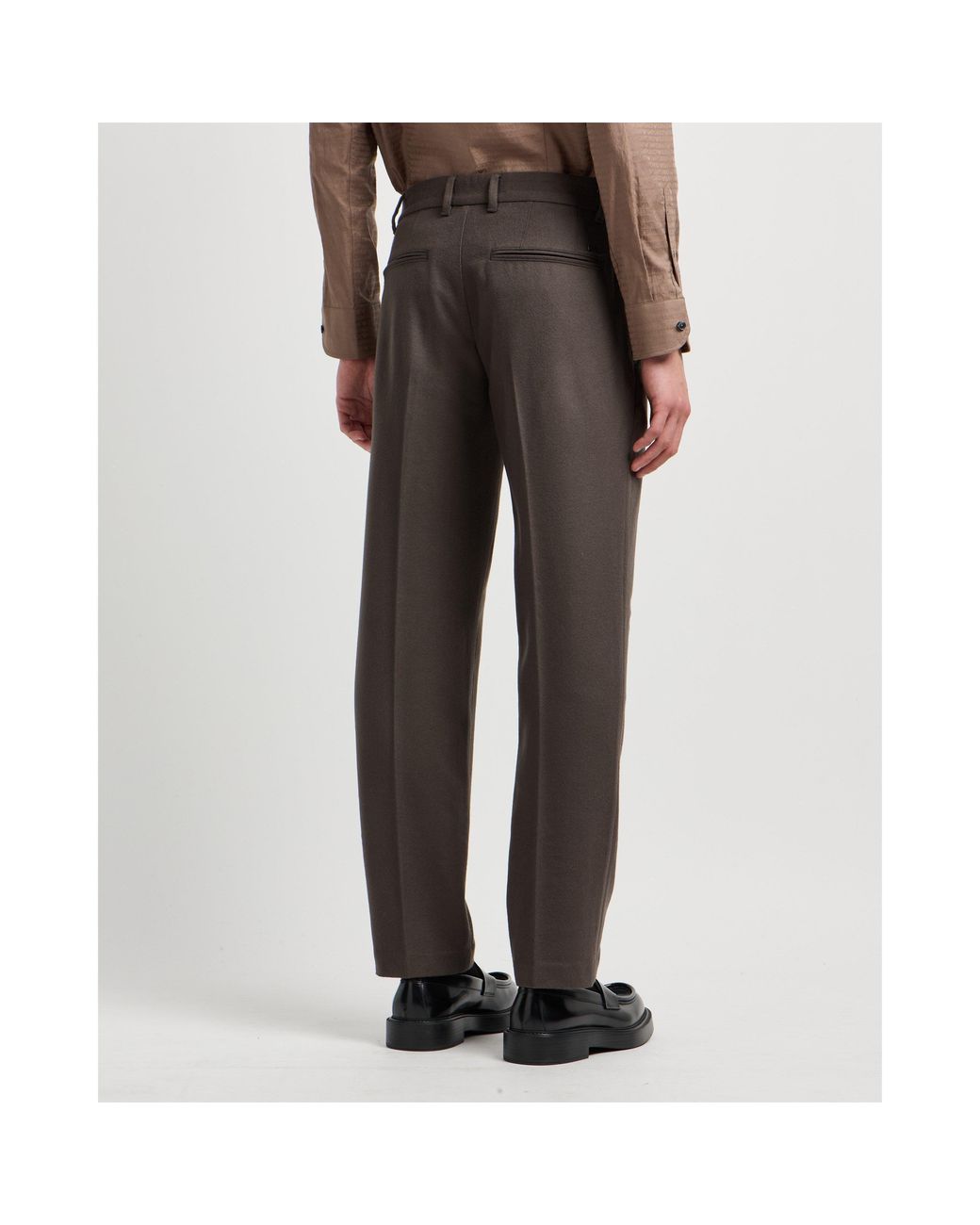 Emporio Armani Gray Slim-Fit Casual Trousers for men