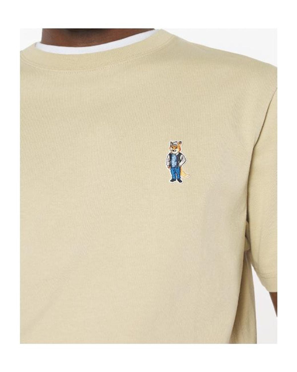 Maison Kitsuné Natural Maison Kitsuné Dressed Fox Comfort T-Shirt for men