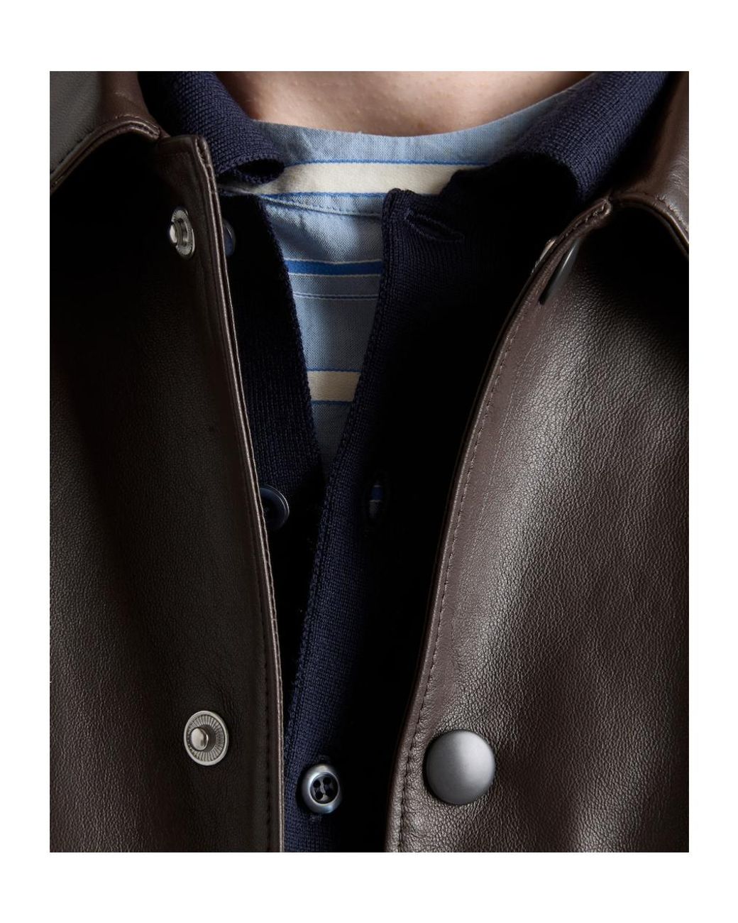 Prada Black Nappa Leather Shirt for men