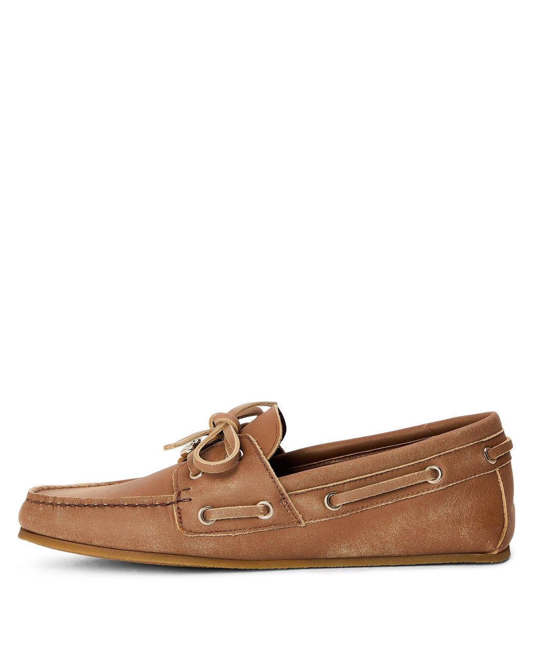 Gucci Brown Simple Lace-Up Boat Shoes