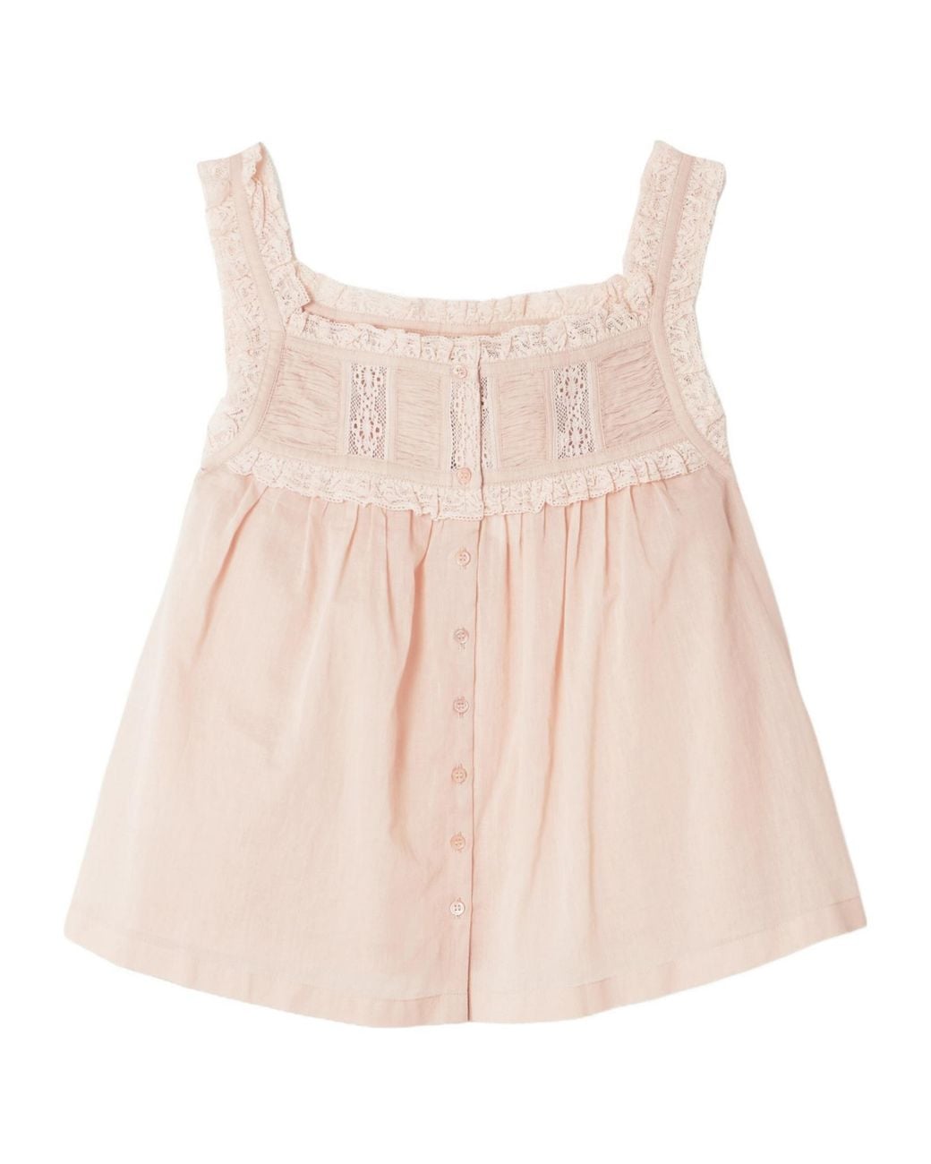 Doen Natural Vintage-Style Cotton Crop Top