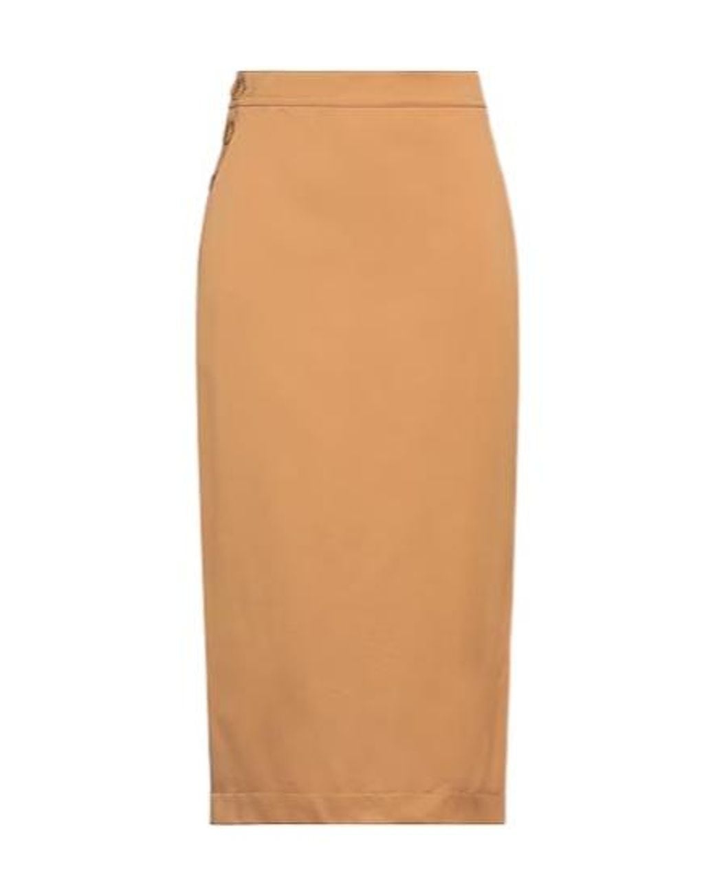 Max Mara Natural Solid Twill Flare Skirt