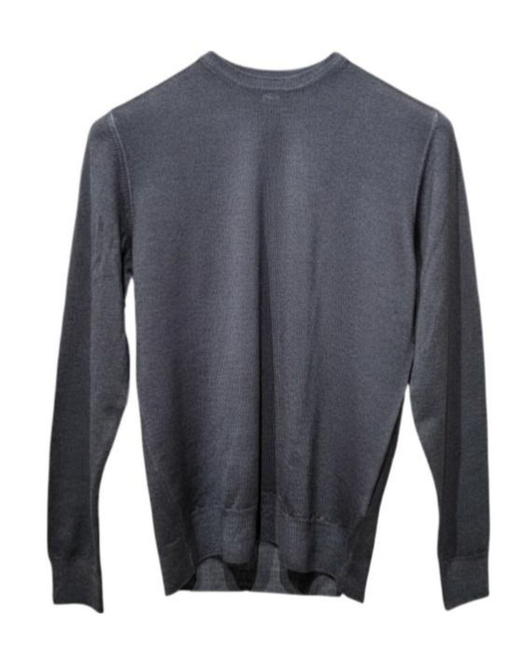 Fedeli Blue Long-Sleeved Crewneck Jumper for men