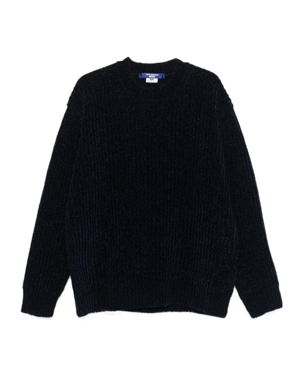 Junya Watanabe Blue Crewneck Knitted Jumper for men