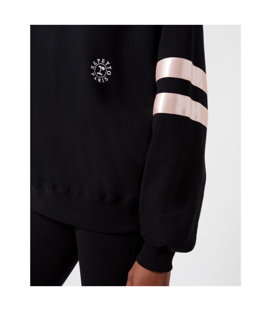 Repetto Black Striped Logo Sweatshirt