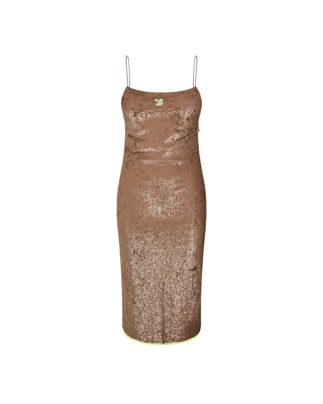 Off-White c/o Virgil Abloh Brown Sequin Dress